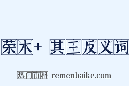 荣木+其三反义词是什么意思的图片